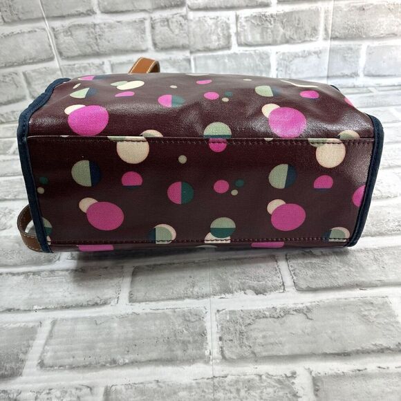 Fossil KeyPer Total Eclipse  Purple Coated  PVC Tote Bag Purse - Picture 5 of 15